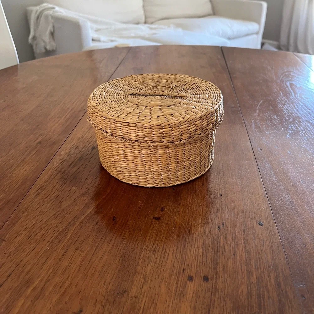 Vintage Lidded Basket